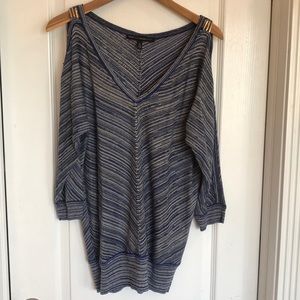 White House Black Market blue blouse